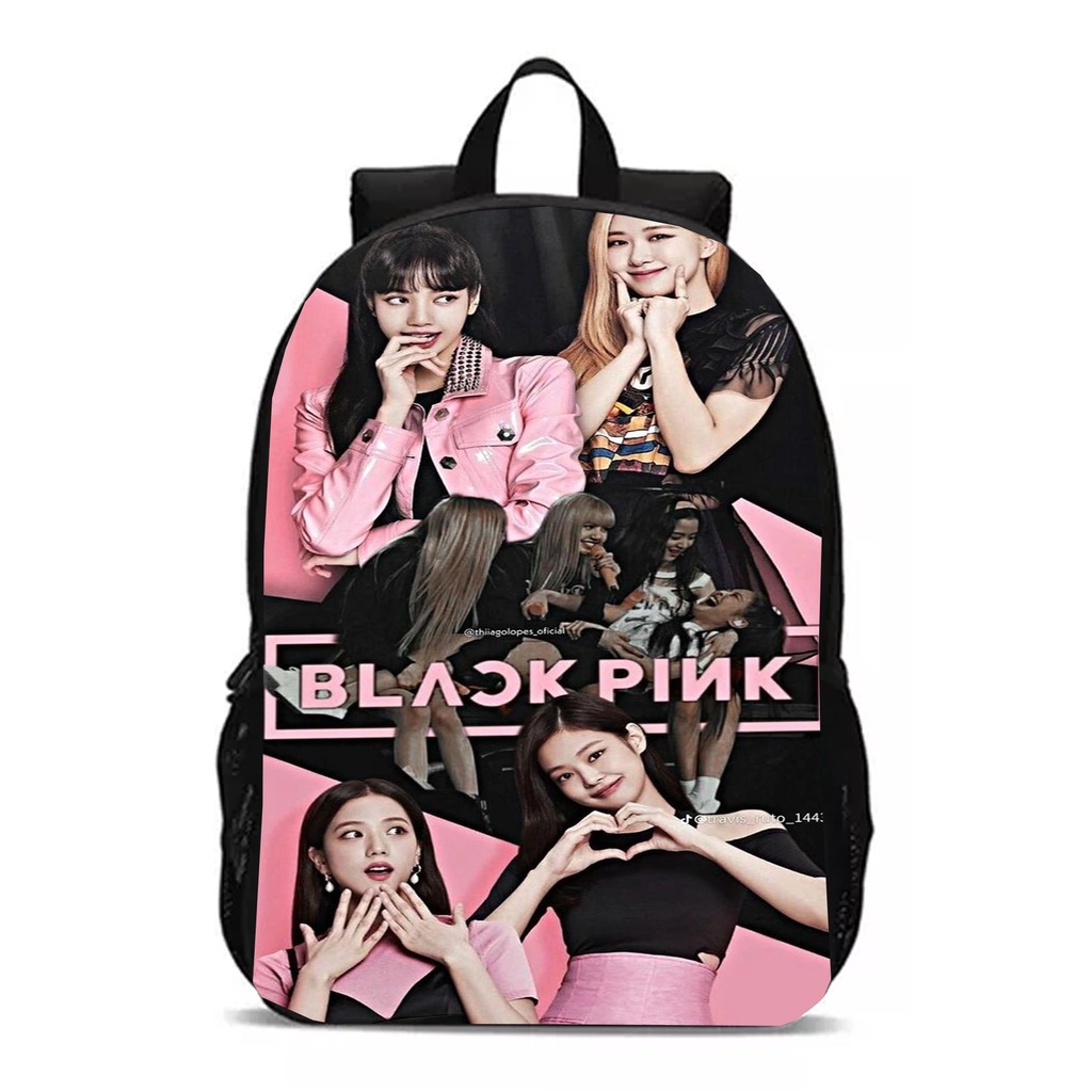 Mochila Escolar Infanto Juvenil K-Pop Banda Black Pink em Oferta na Shopee
