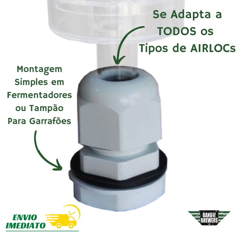 Engate Rápido Vedante Para Airlock - Cerveja Artesanal