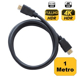 Cabo HDMI 4K 2.0 1,0m 2160p Ultra HD HDR 3D 19pin Ultra High Speed 4k Full Hd Blindado Tv Pc Gamer