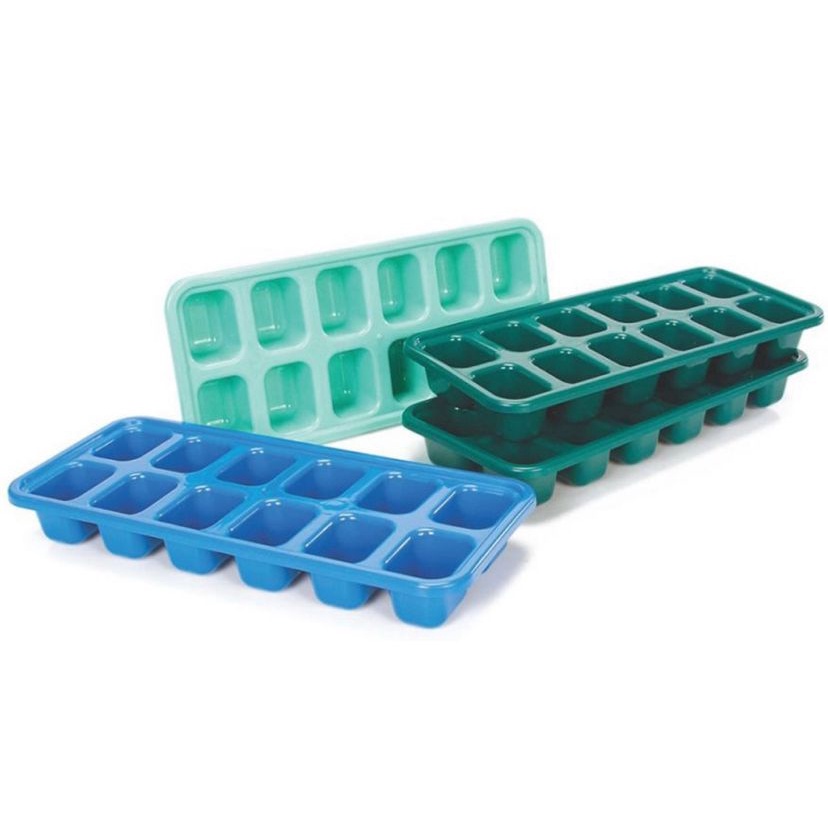 Kit 2 Forma de Gelo Forminhas de Plástico Para Fazer Gelo Retangular