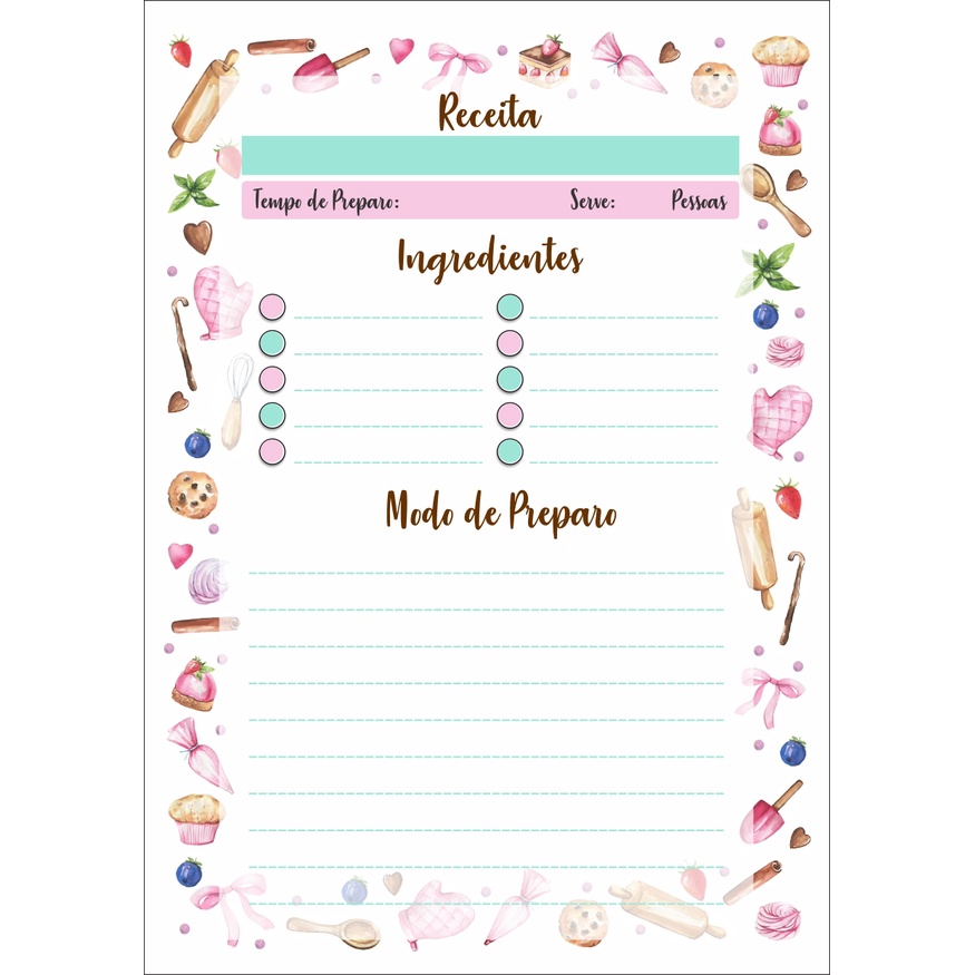 Dia das Mães - CADERNO DE RECEITAS - Capa Dura - Formato 15x21cm - LIVRO DE RECEITAS - PERSONALIZAMOS A CAPA
