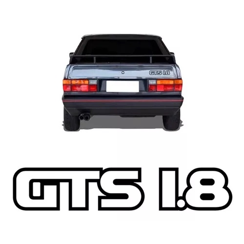 Adesivo Traseiro Volkswagen Gol Gts 1.8 Modelo Preto