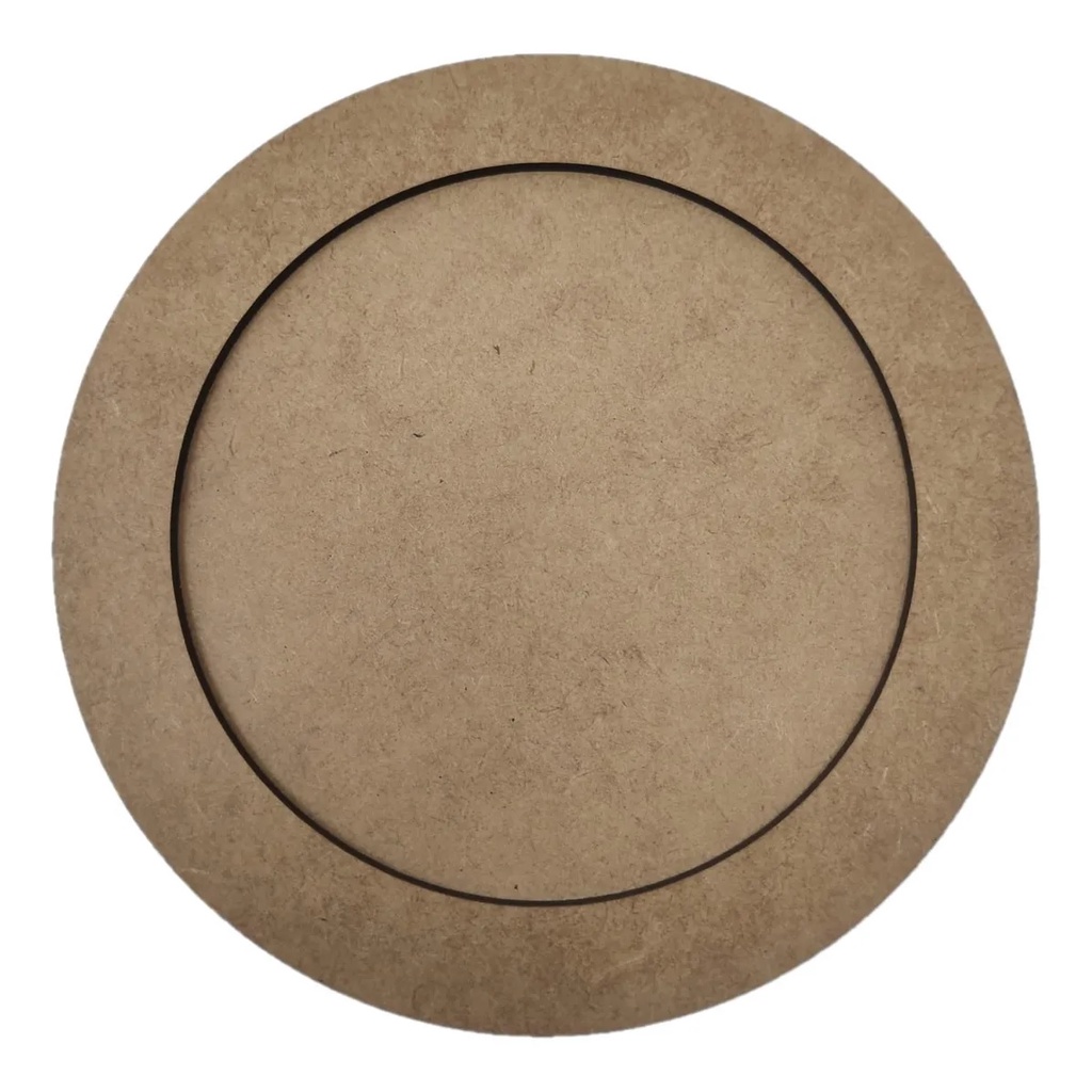 Moldura Redonda Lisa 30cm com Fundo MDF 9mm