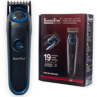 Maquina De Cortar Cabelo Profissional ShawnStar Bivolt LCD USB Recarregável