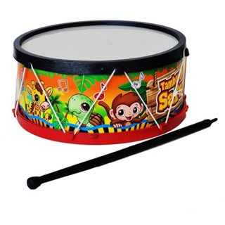 Brinquedo Tamborzinho Infantil de Plástico Instrumento Musical Cores Sortidas