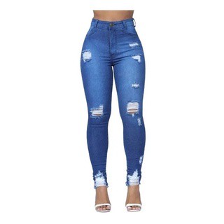Calça Jeans Cintura Alta Feminina Hot Pants Barata