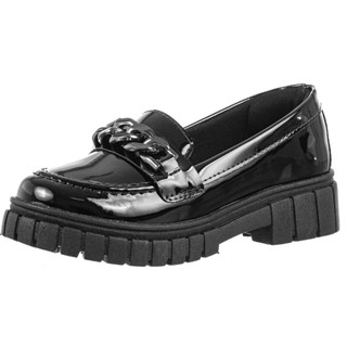 Mocassim Feminino Tratorado Sapato Flatform Calce Fácil Detalhe Moda Atual Confortável