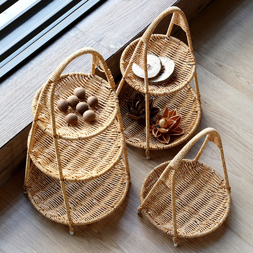 [Envio1] Cômoda Organizador De Pratos De Frutas Feito À Mão Bandeja De Armazenamento De Cosméticos Para Sobremesas De Casamento