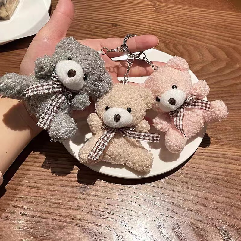 Mini chaveiro Ursinho de Pelúcia Fofinho Para pendurar em Bolsas e Mochilas