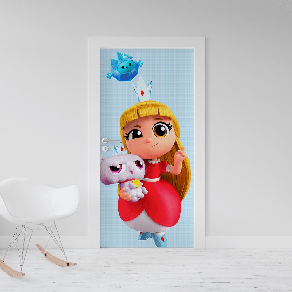 Adesivo Decorativo de Porta Vera e o Reino Arco-íris 1