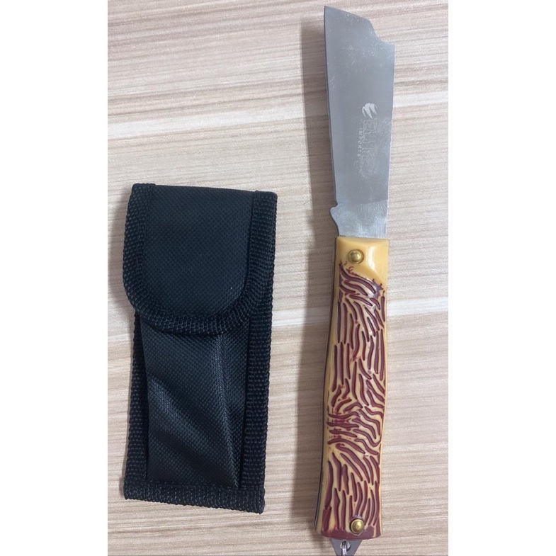 Canivete de Bolso Lámina Móvel De Inox c/bainha elite camping, pesca