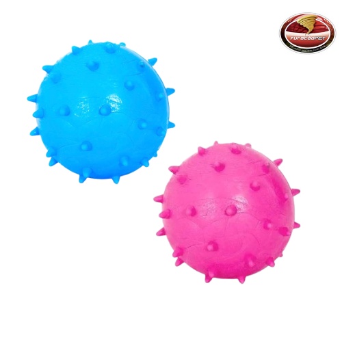 Bolinha Manoninha Maciça 45mm Azul Rosa Cães Adestramento Bola Aromatizada Furacão Pet