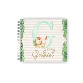 Livro do Bebê Personalizado | Alfabeto Safari Menino