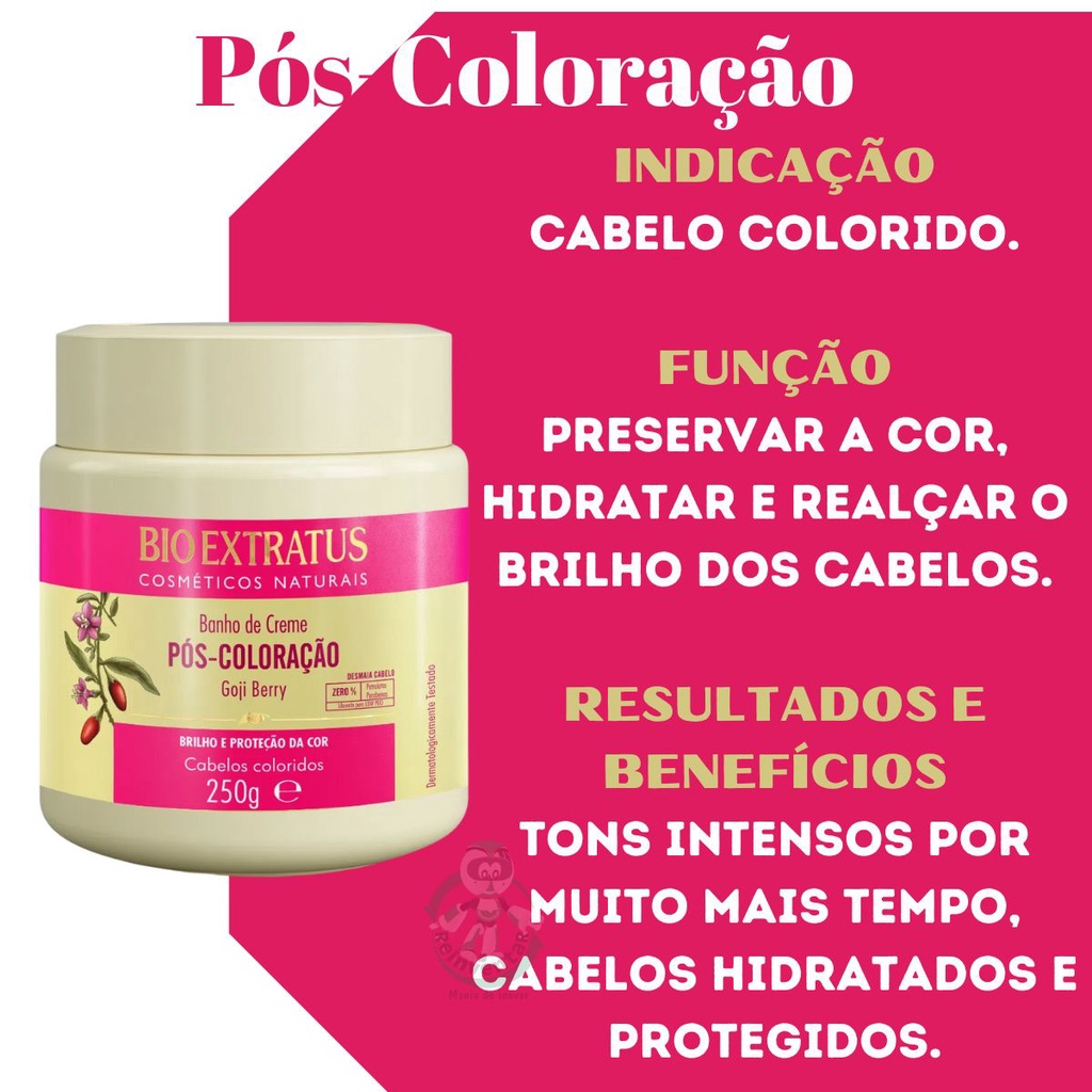 Banho De Creme Pós Coloração Bio Extratus Goji Berry 250g