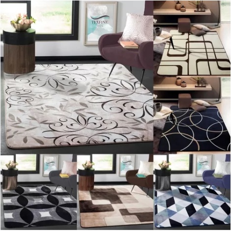 Tapete Sala Veludo Estampado 2,00 X 1,50 Metros Mega Promoção