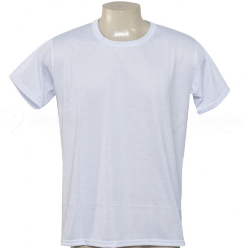 CAMISETA BRANCA PARA SUBLIMAÇÃO 100% poliester em Oferta na Shopee