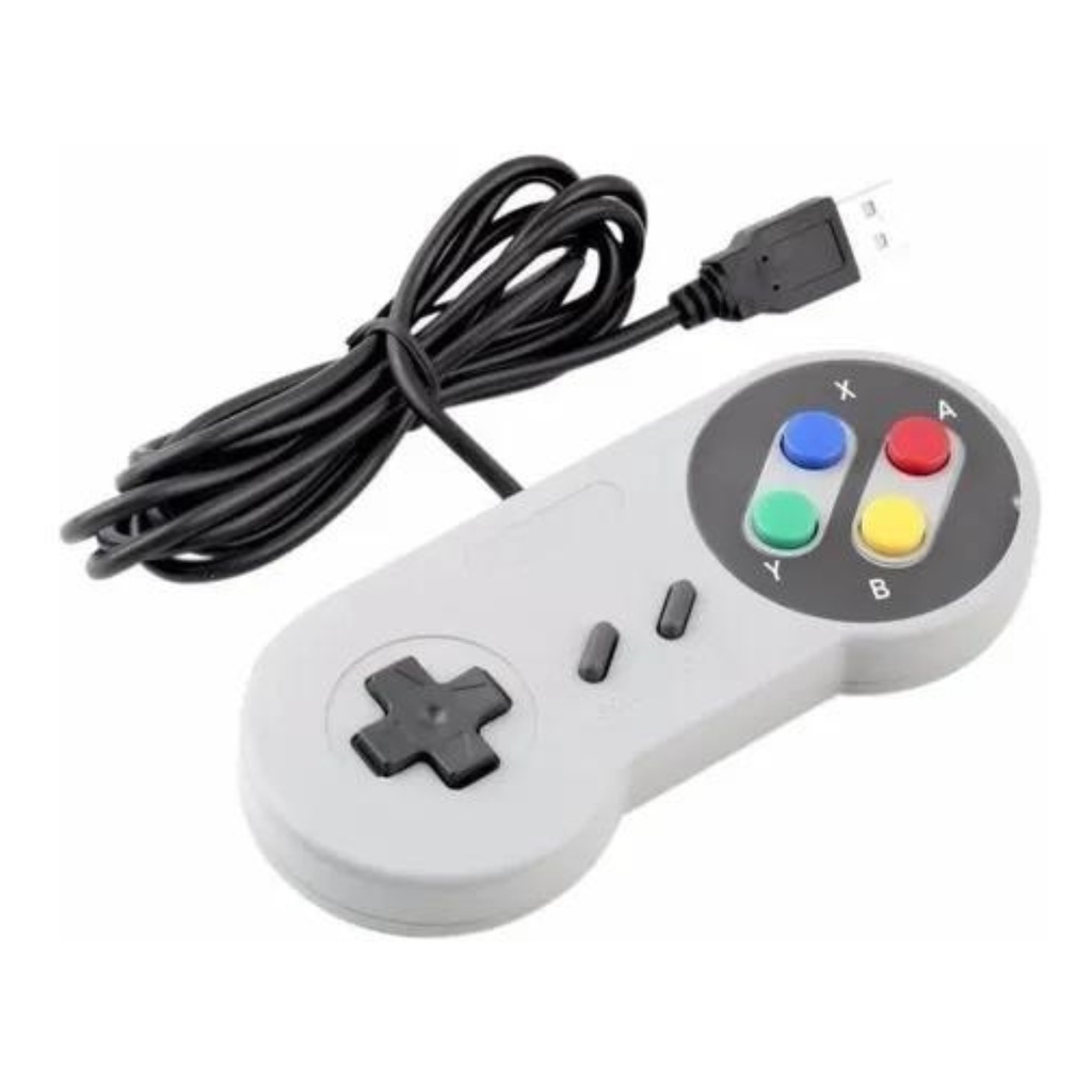 Controle Super Nintendo Retrô Joystick Snes Usb Jogos Emulador Pc gamer