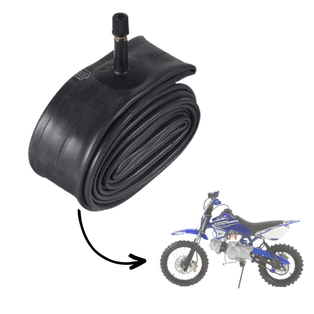 Câmara De Ar Moto Traseira Pro Tork Pneu Mini Moto 80 / 100 - 12 Peças Acessórios De Reposição