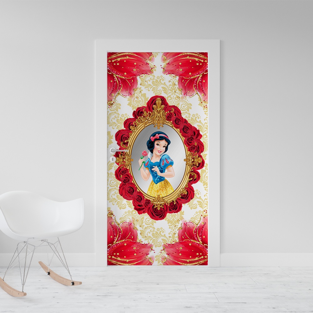 Adesivo Decorativo De Porta Branca de Neve 03615