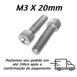 Parafuso Allen Cabeça Cilíndrica M3 X 20 Inox
