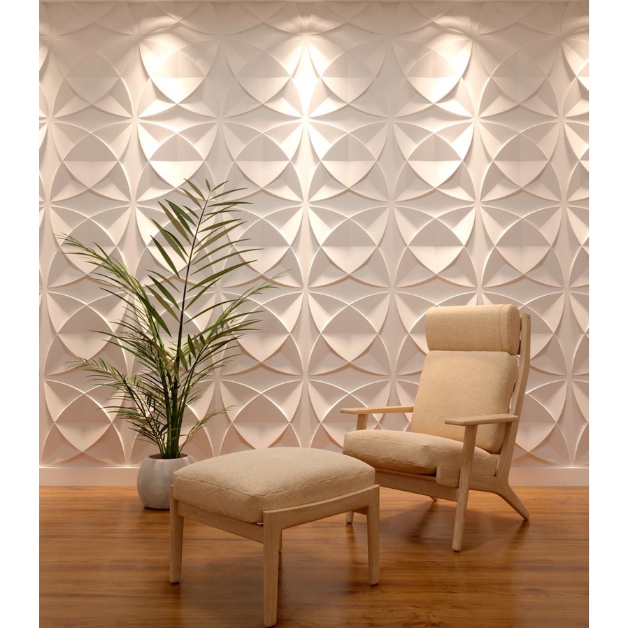 Kit 230 Placas PVC 3d Revestimento De Parede Decorativa 25 cm