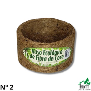 Vaso Xaxim Ecológico Fibra De Coco, N°2 (18cmx10cm) - Agrofor em Oferta na Shopee