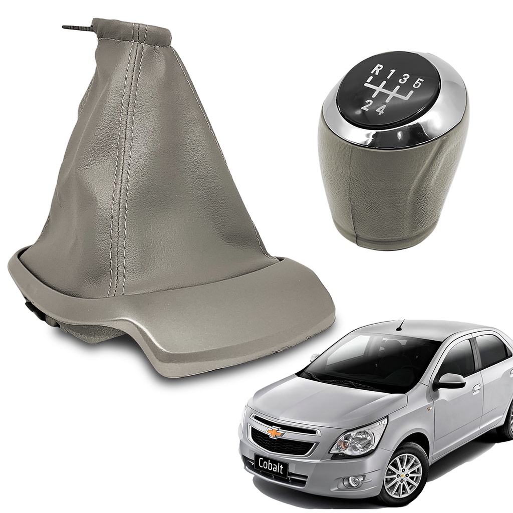 Coifa Cambio Alavanca Marcha + Manopla Bola Cobalt 2012 13 14 15 16 17 18 19 2020 em Oferta na Shopee