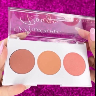 Paleta de Blush Trio Rosa Pêssego Madame Rouge Fenzza em Oferta na Shopee