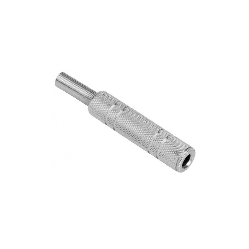 PLUG CONECTOR P10 FÊMEA ( JACK J10 ) STEREO  METAL PROFISSIONAL PARA CABO