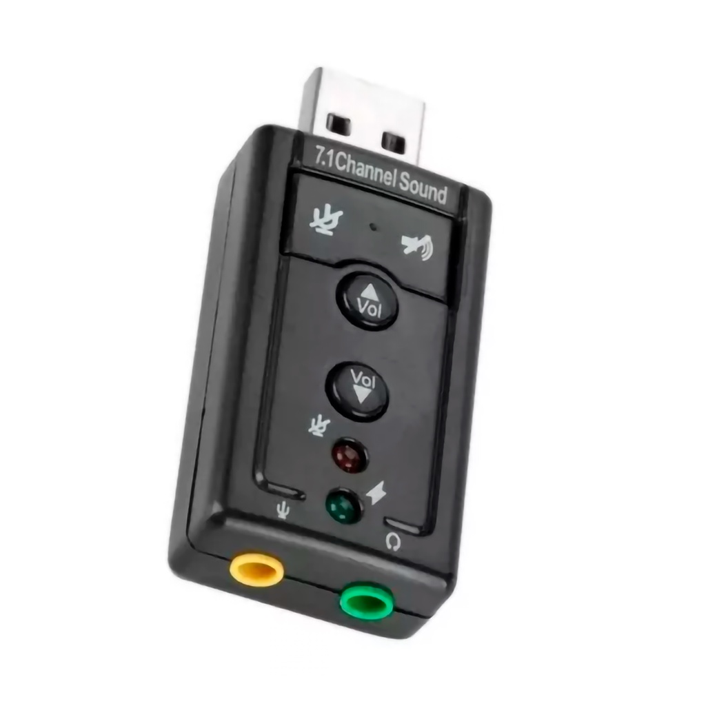 Placa de Audio USB 7.1 Canais de som 3D