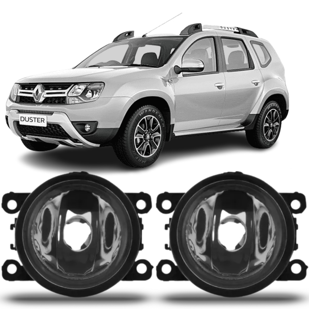 Par Farol Milha Renault Duster 2012 2013 2014 2015 2016 2017 2018 em Oferta na Shopee