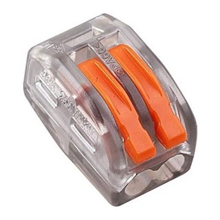 Kit 50x Conector Emenda Rápida Alavanca Borne 2 Fios