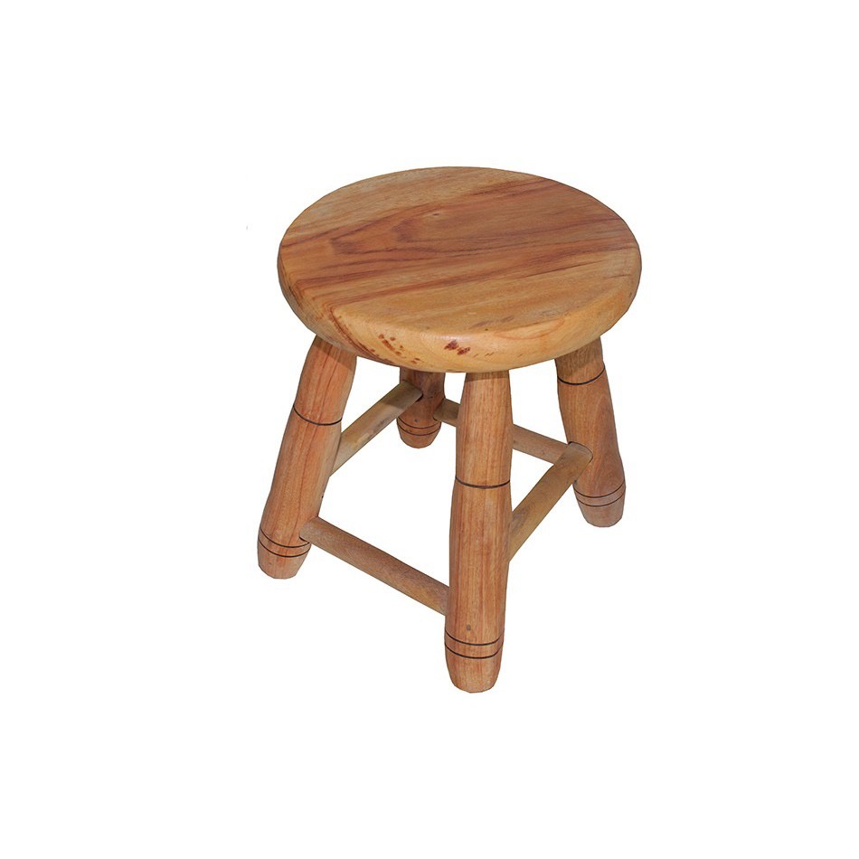 Banquinho em madeira maciça pequena 29 cm - decoração