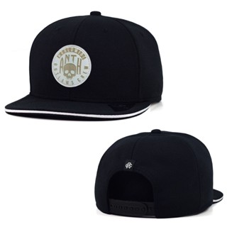 Boné Anth Co. Ollie Preto Branco com aba Preta Aba Reta Aberto Com Ajuste