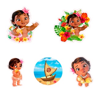 50 Apliques Moana Baby Recortes Tubete Enfeites Toppers em Oferta na Shopee