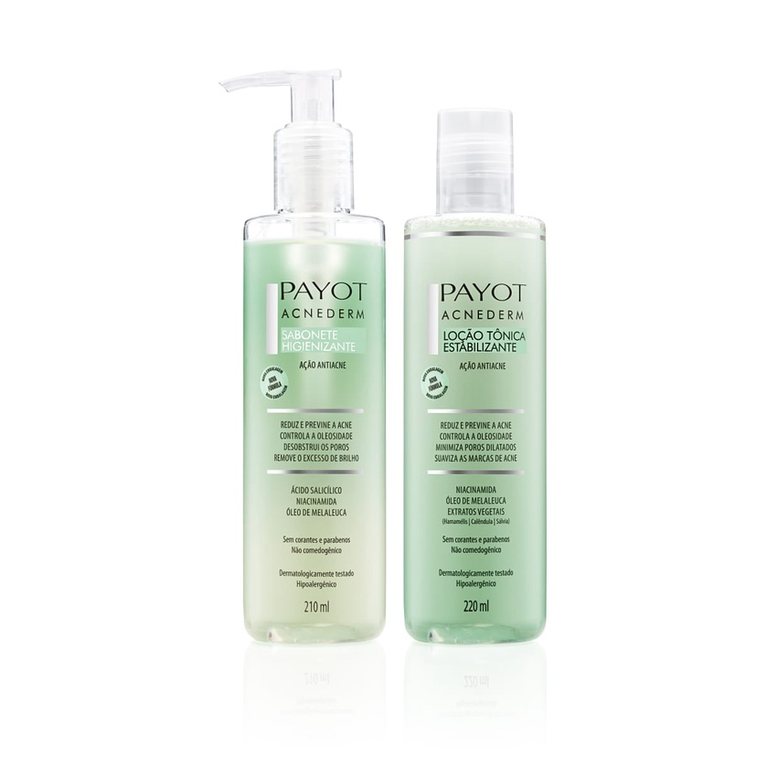 Payot Kit Acnederm Pele Oleosa - Sabonete Higienizante + Loção Tonica