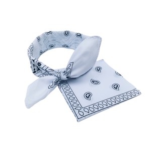 Bandana Estampada Lenço Rock Mascara Branco