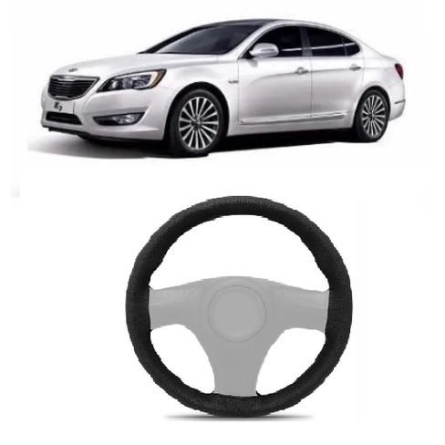 Capa de Volante Preta Para Kia Cadenza 2011, 2012, 2013, 2014, 2015, 2016