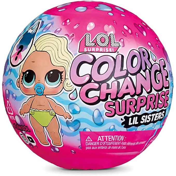 Boneca LOL Surprise Color Change Lil Sisters 5 Surpresa