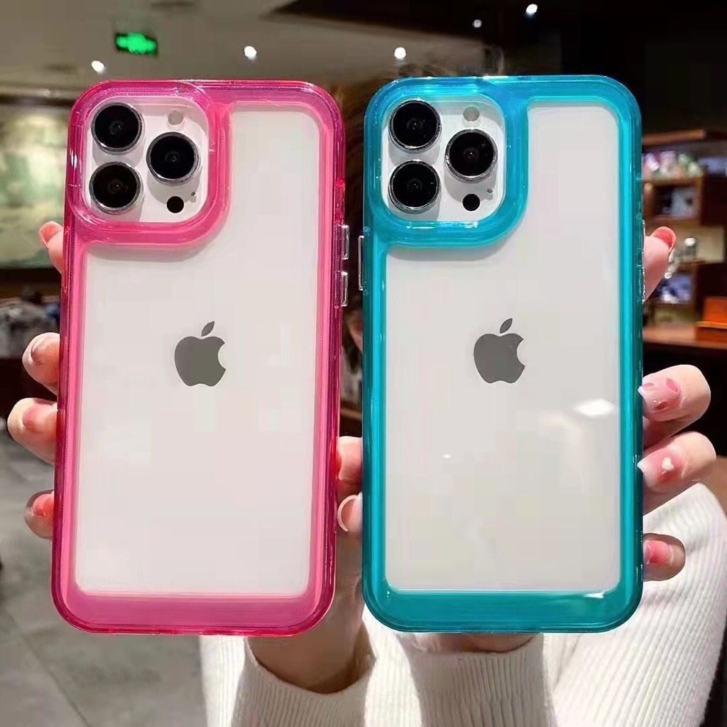 Capinha Capa Space ORIGINAL COLORIDA Anti Impacto Policarbonato (Não Amarela) TPU IPhone 7 8 Plus X Xr Xs Pro Max 11 12