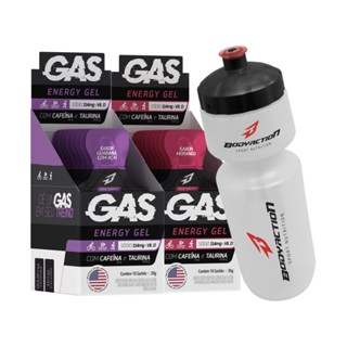 2x Caixas Gas Energy Gel 20 Sachês + Squeeze Bodyaction