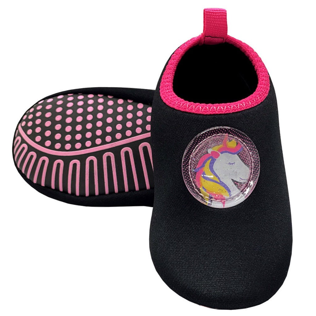 Sapatilha Infantil Antiderrapante Unicornio Menina Conforto Macia Meia Calce Fácil Magicc Kids S111