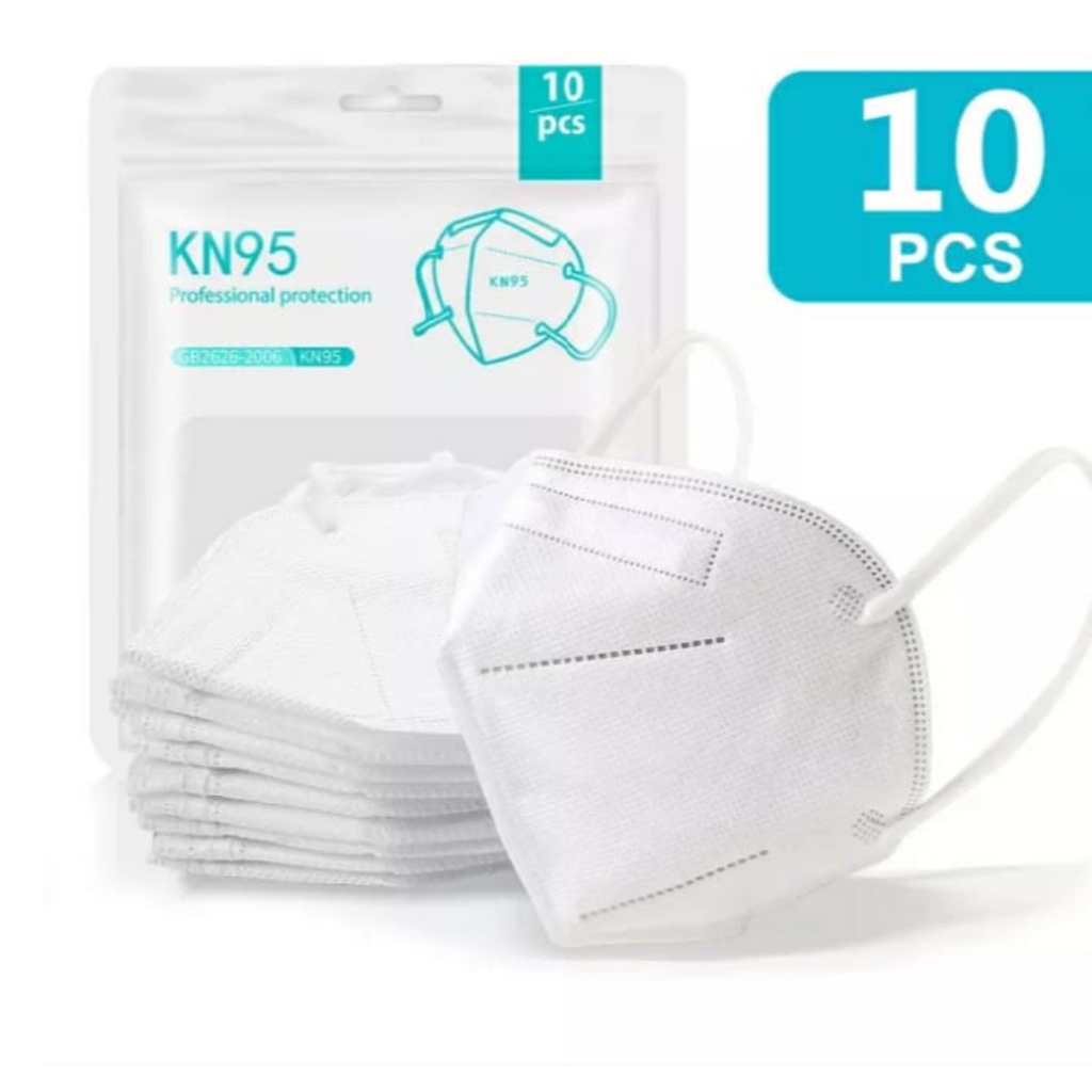 Kit 10 ou 50 Máscaras KN95 Reutilizável PFF2 Alta Proteção 5 Camadas
