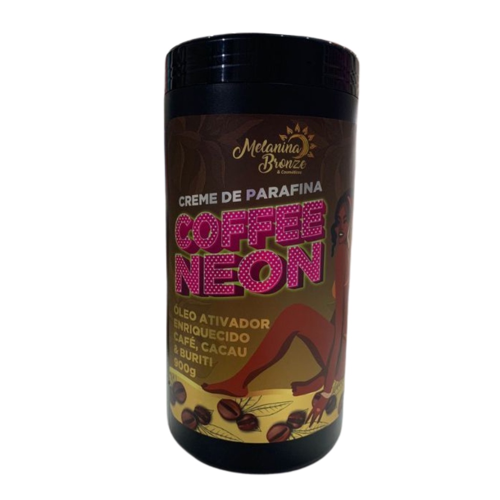 Parafina Creme Bronzeadora Coffee Neon 900g Melanina Bronze