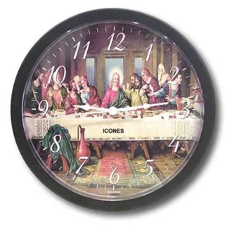 Relógio de Parede Preto  Santa Ceia Ícones  - ICONES em Oferta na Shopee
