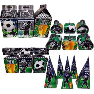 Kit Lembrancinhas Futebol Papelaria 40 Caixinhas Festa Fácil. em Oferta na Shopee