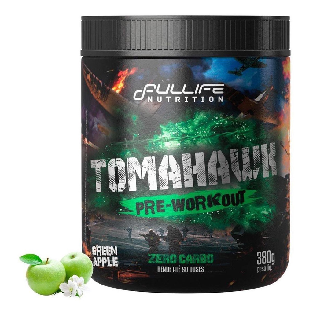 Tomahawk Pré Treino Beta Alanina + Arginina + Inositol 380g Fullife