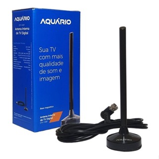 Antena Interna de TV Digital Full Hd 4K - AQUÁRIO - DTV-100P