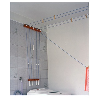 Varal De Teto Prático Secamais 25m De Corda Original Branco/Marrom Original Top em Oferta na Shopee