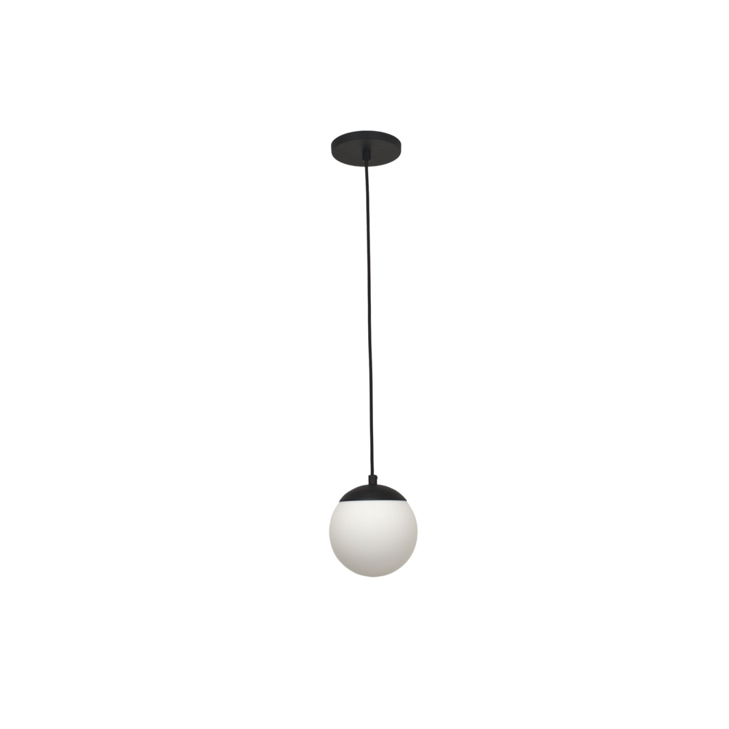 Pendente Jabuticaba 1 Bola Esfera Globo De Vidro Preto